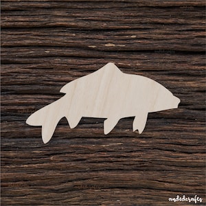 Koi-Karpfen Holzformen 8x5cm - 3mm Sperrholz, 10 Stück Ohne Loch Für Bastelarbeiten