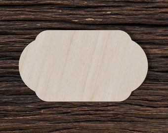Placa en blanco de madera para manualidades y decoraciones - Letrero de madera en blanco - Forma de artesanía en blanco - Espacios en blanco de corte de madera - Suministros para manualidades