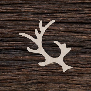 Wooden Reindeer Antler for Crafts and Decorations - Reindeer Antler - Antler Decor - Reindeer Charm