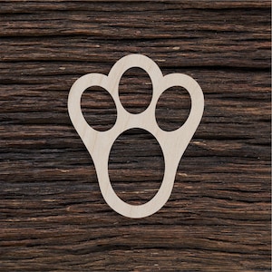 Holz HasenPfote Form für Basteln und Dekoration - Laser cut - Osterhase - Osterhase. Hasen Fußabdruck - Osterdeko - Ostergeschenk