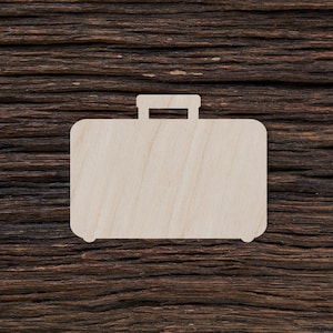 Wooden Suitcase for Crafts and Decorations - Suitcase Shape - Suitcase Earrings - Suitcase Necklace