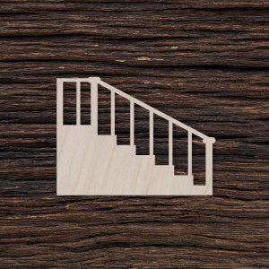 Wooden Stairs for Crafts and Decorations - Stairs Cut Out - Stairs Pendant - Stairs Earrings