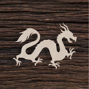 Wooden Chinese Dragon for Crafts and Decorations - Chinese Dragon Home - Dragon Figurine - Dragon Accessories