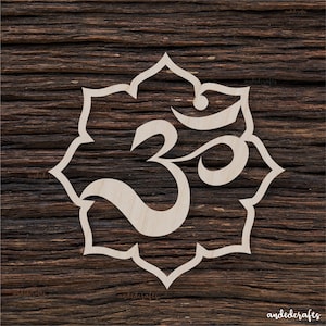 Wooden Om Sign Shape For Crafts And Decoration - Laser Cut - Om Symbol - Om Harmony - Custom Sign -  Chakra Symbol