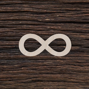 Houten oneindigheidssymbool voor ambachten en decoraties - oneindigheidssymbool - oneindig leeg - oneindig decor