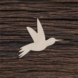 Wooden Hummingbird Shape for Crafts and Decoration - Laser Cut - Hummingbird Sign - Hummingbird Decor - Rustic Hummingbird
