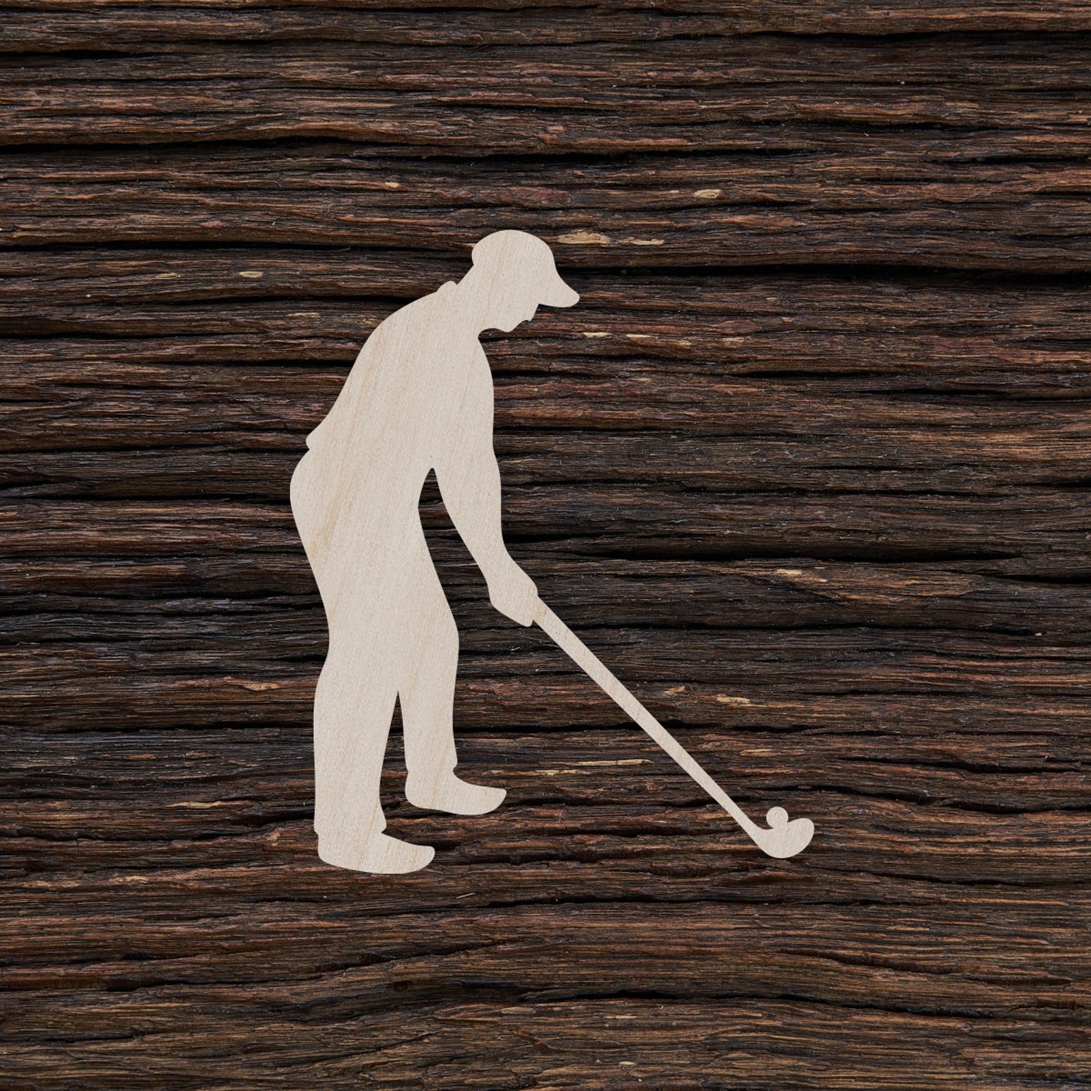 Wooden Golfer for Crafts and Decorations Golfer Pendant Etsy
