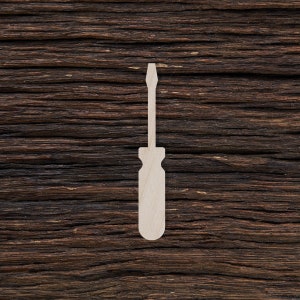 Wooden Screwdriver for Crafts and Decorations - Screwdriver Magnet - Screwdriver Necklace - Screwdriver Pendant