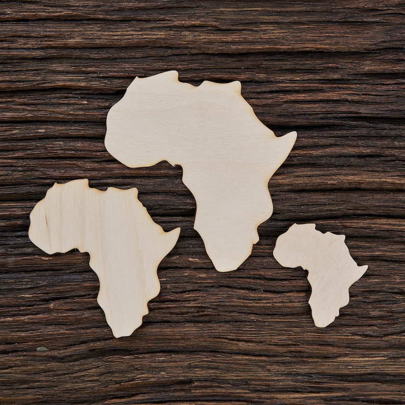 Wooden Africa Shape for Crafts Laser Cut Africa Continent Etsy UK