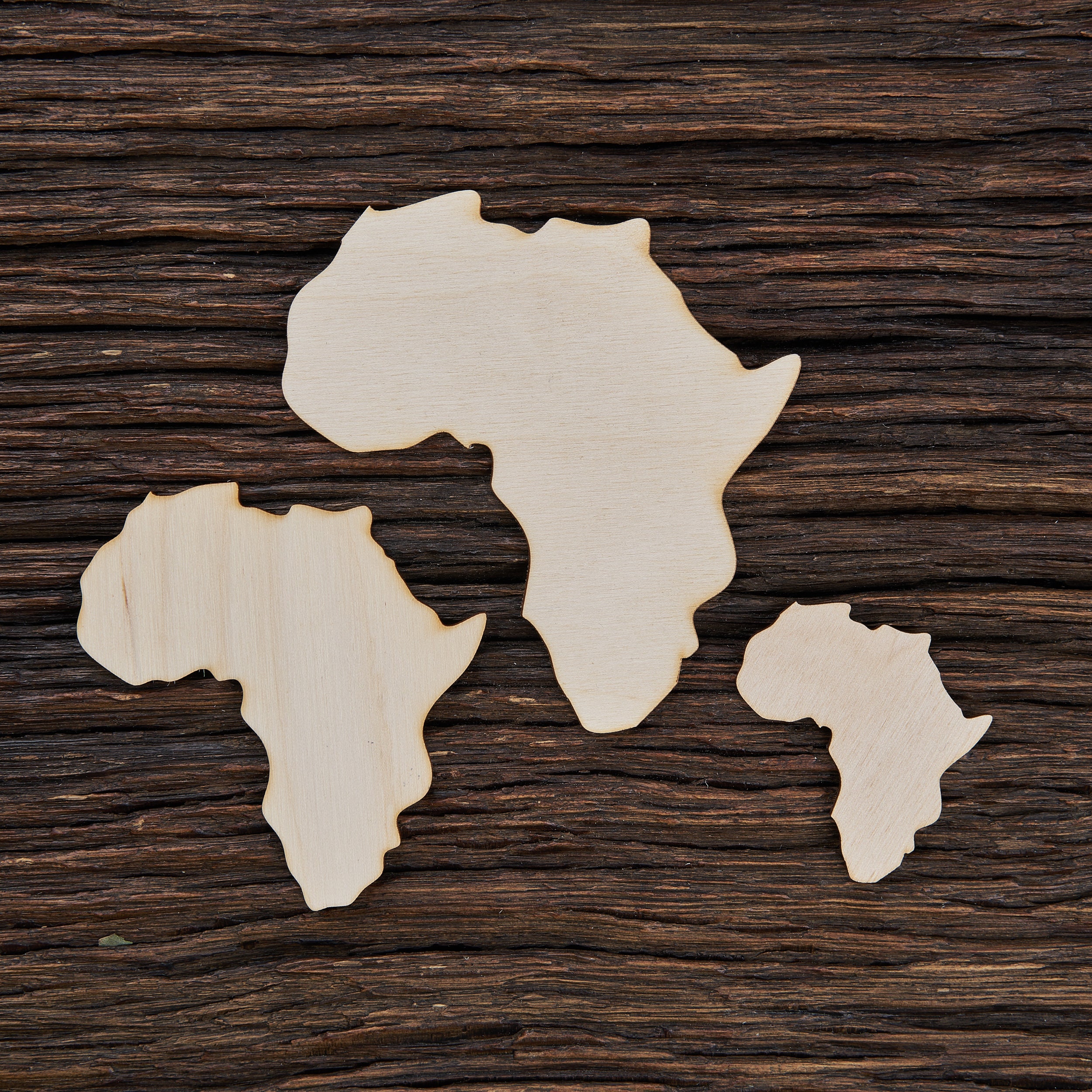 Wooden Africa Shape for Crafts - Laser Cut - Africa Continent
