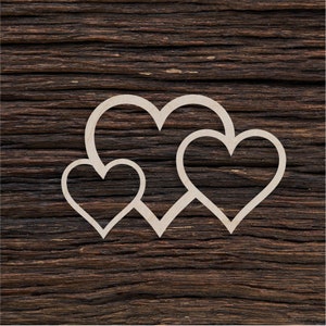 Wooden Hearts Cut Out Shape For Crafts And Decoration - Laser Cut - Multiple Sizes - Wedding - Heart Cut Out - Heart Cut Outs