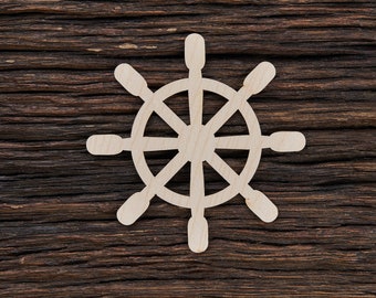 Volante de madeira para artesanato - Corte a laser - Formato em branco - Decoração de casa - Formato de madeira