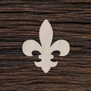 Wooden Fleur De Lis for Crafts and Decorations - Fleur De Lis - Fleur De Lis Shape - Fleur De Lis Charm