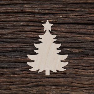 Wooden Christmas Tree for Crafts and Decorations - Christmas Tree Blank - Christmas Tree Decor - Christmas Tree Charm