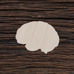 Wooden Brain for Crafts and Decorations - Brain Necklace - Brain Shape - Brain Earrings