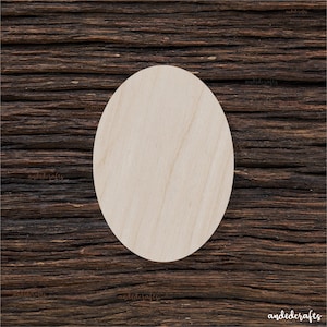 Forma ovalada de madera para manualidades y decoración - Corte láser - Recorte ovalado - Óvalo de madera - Pendientes ovalados - Forma geométrica