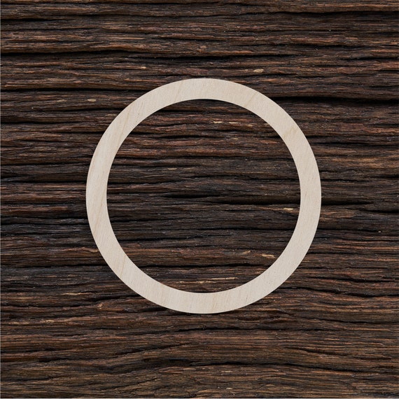 Wooden Ring Shape for Crafts and Decoration Laser Cut Wood Circle Large Wood  Ring Large Wood Circle Wood Circles 