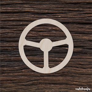 Volante de madera para artesanías y decoraciones - Espacios en blanco de madera - Espacios en blanco artesanales - Forma del volante - Recorte del volante motriz