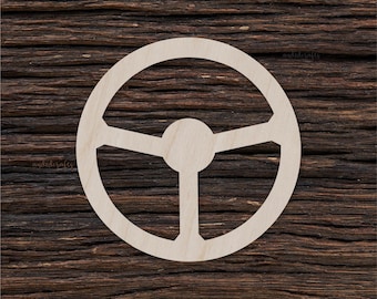 Houten stuur voor knutselen en decoraties - houten vormstukken - vormstukken - stuurvorm - uitsparing aandrijfwiel