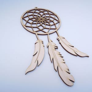 Wooden Dreamcatcher Wall Hanging for Decoration - Laser Cut - Wooden Dreamcatcher - Nursery Dreamcatcher - Large Dreamcatcher - BOHO