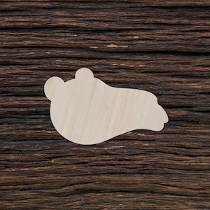 Testa di cammello in legno per artigianato e decorazioni - Orecchini cammello testa - Testa di cammello tagliato - Forma testa di cammello