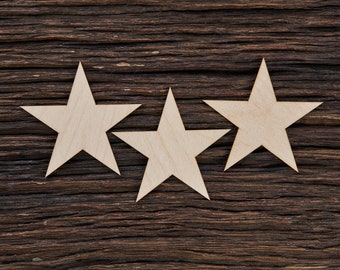 Wooden Stars for Crafts - Laser Cut - Craft Project - Wooden Star - Home Decor