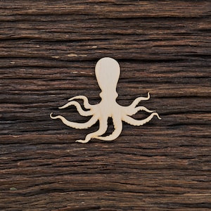 Wooden Octopus Shape For Crafts And Decoration - Laser Cut - Octopus Art -  Ocean Octopus Art - Octopus Wall Art - Octopus Necklace