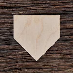 Wooden Home Plate Shape For Crafts And Decoration - Laser Cut - Home Plate Sign - Baseball Home Plate - No Place Like Home - Home Decor