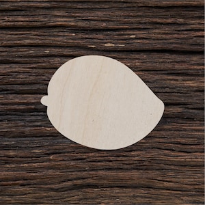 Wooden Mango Shape For Crafts And Decoration - Laser Cut - Mango Charm - Tropical Fruit - Fruit Shape - Mango Cut Out