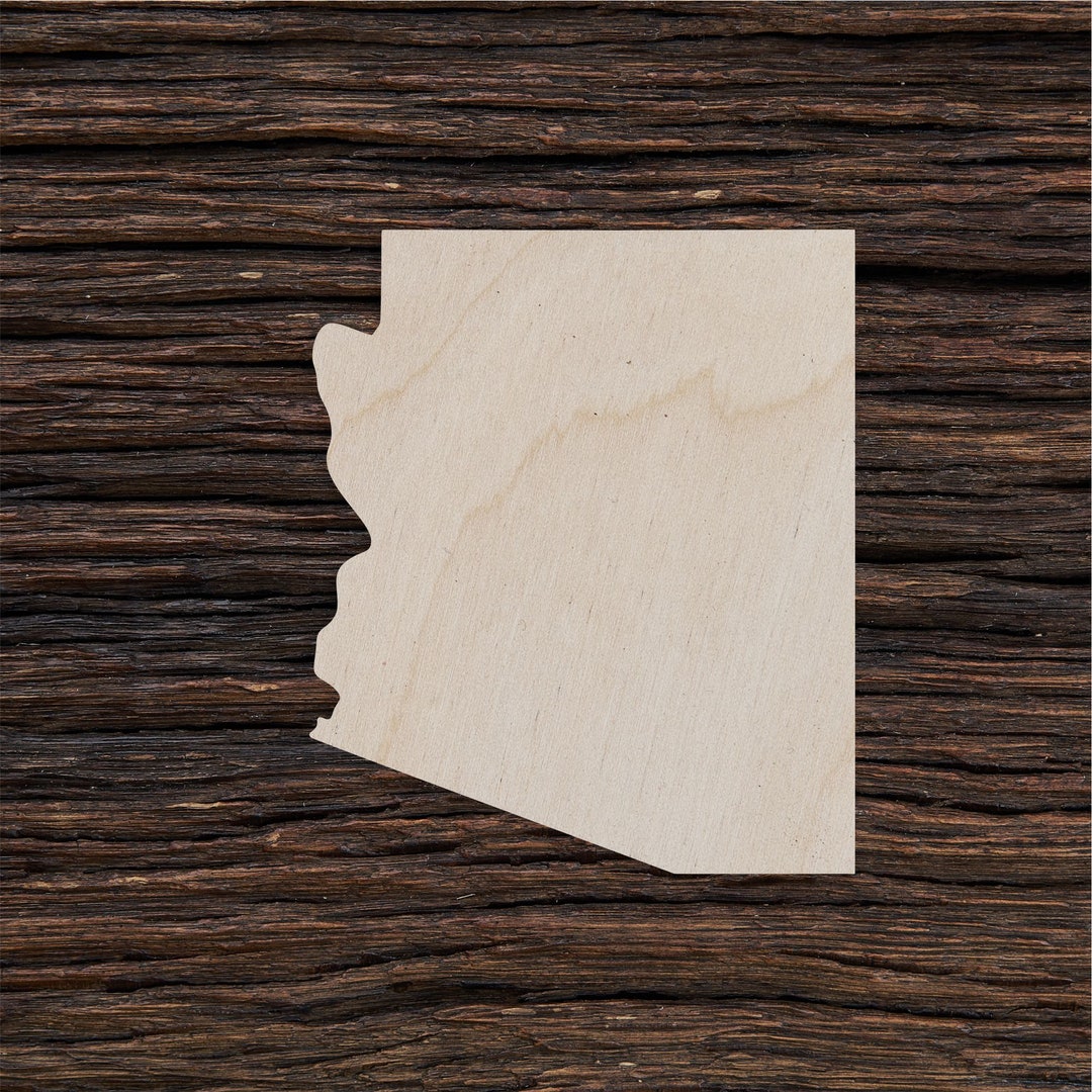 Wooden Arizona State Shape for Crafts and Decoration - Laser Cut ...