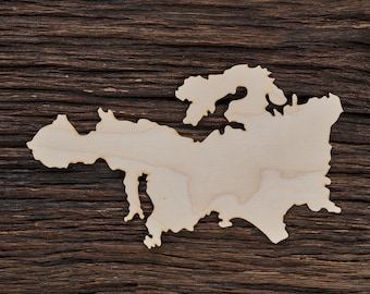 Wooden Europe Map for Crafts - Laser Cut - Europe Continent - Europe Shape - Europe
