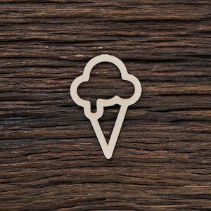Wooden Ice Cream Shape For Crafts And Decoration - Laser Cut - Ice Cream Party - Ice Cream Cone - Ice Cream Social - Ice Cream Birthday