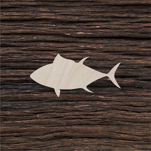 Wooden Tuna Fish for Crafts and Decorations - Tuna Fish Pin - Tuna  - Tuna Fish Charm