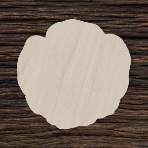 Fiore di papavero in legno per artigianato e decorazioni - Collare per cani al papavero - Arte del fiore di papavero - Stencil del fiore di papavero