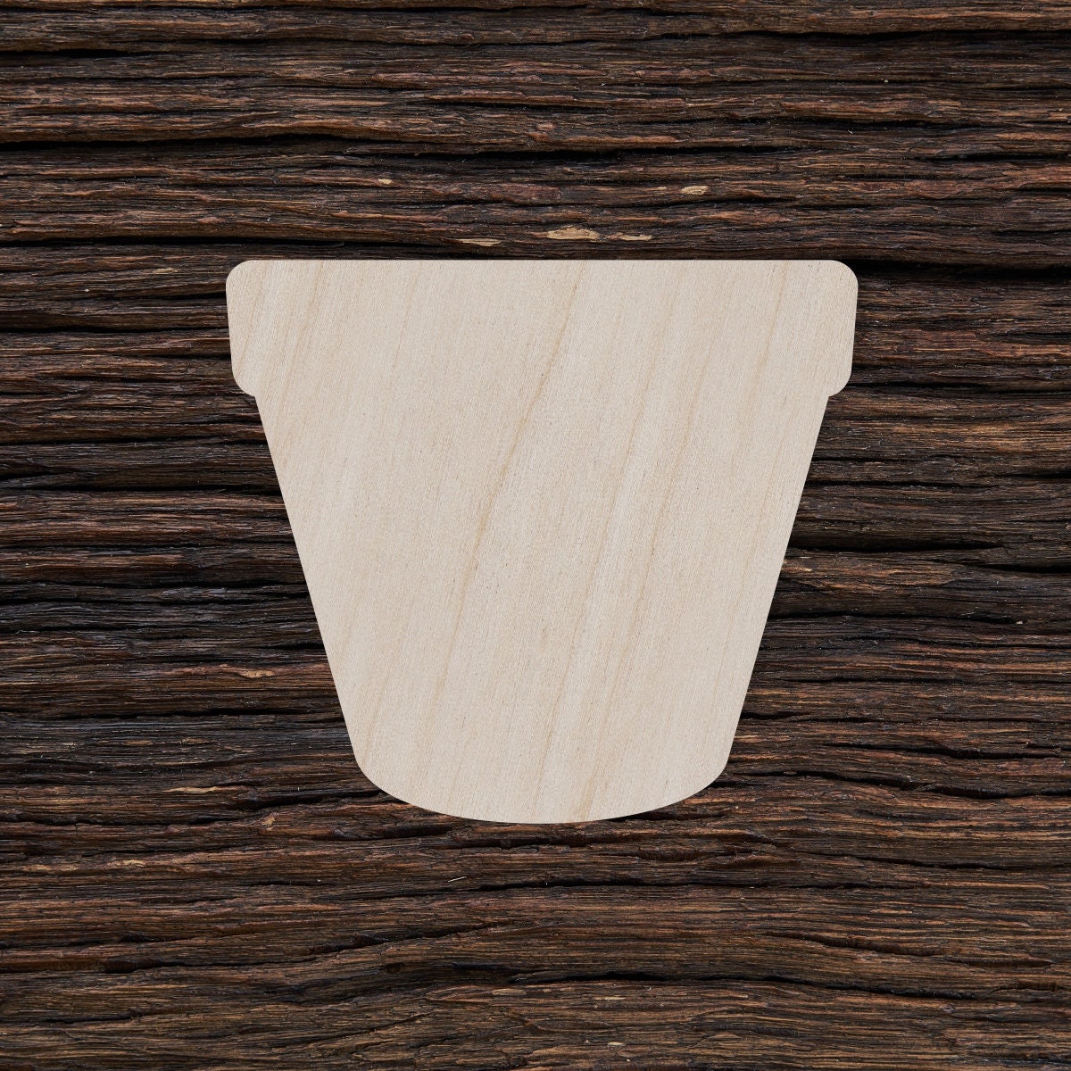 Vaso di fiori in legno per artigianato e decorazioni - Vaso di fiori magnetico - Vaso di fiori ritagliato - Pendente vaso di fiori