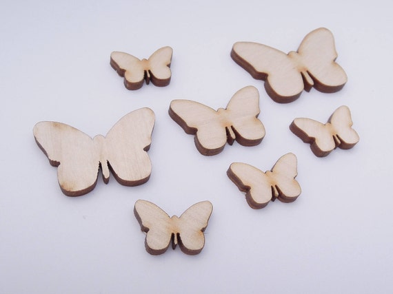 200 PCS FETTE Di Legno Arredamento Foglie Artigianato in Non Finito EUR