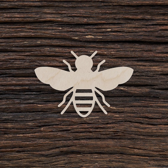 Wooden Bee Shape for Crafts and Decoration - Laser Cut - Worker