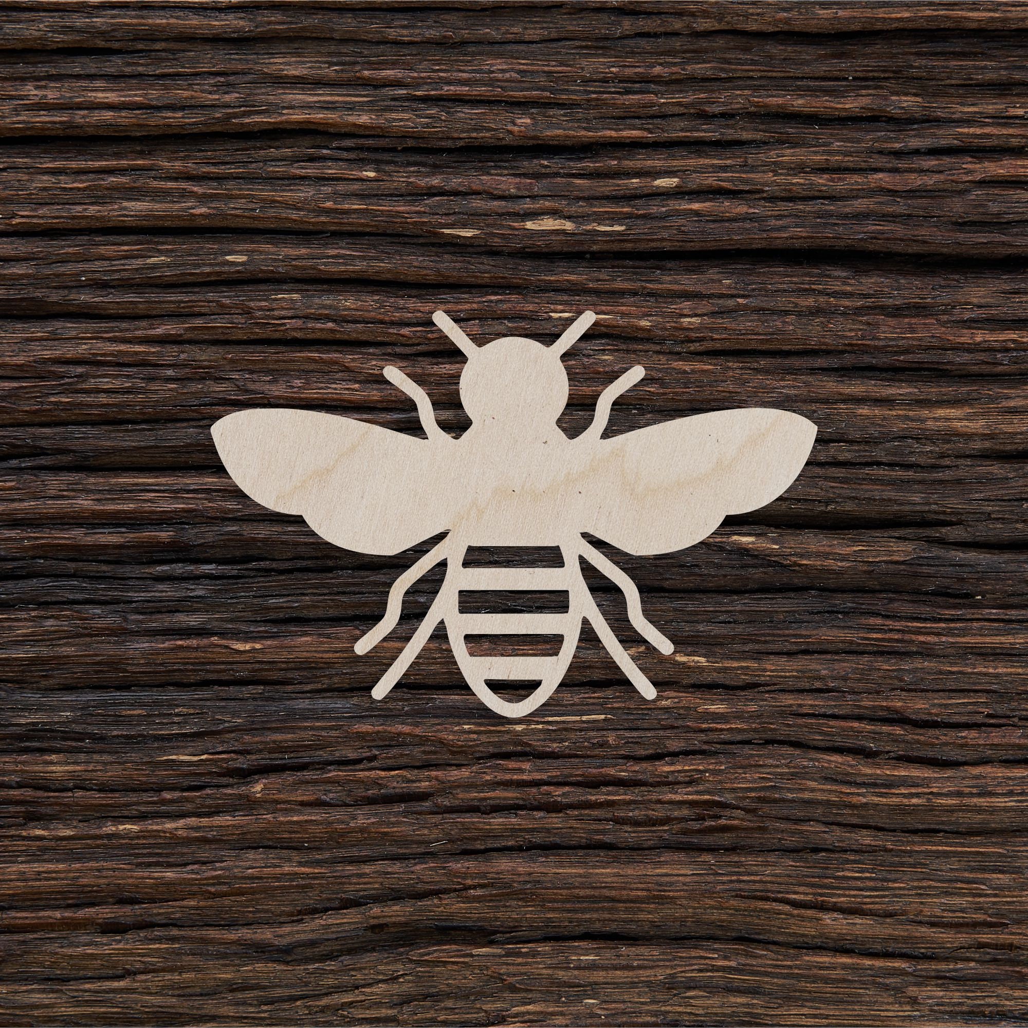 Wooden Bee Shape for Crafts and Decoration - Laser Cut - Worker