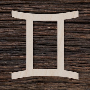 Wooden Gemini Sign for Crafts and Decorations - Gemini Pendant - Gemini Wall Decor - Gemini Necklace