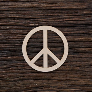 Wooden Peace Sign Shape For Crafts And Decoration - Laser Cut - Peace - Peace Symbol - Peace Sign Charm - Peace Signs