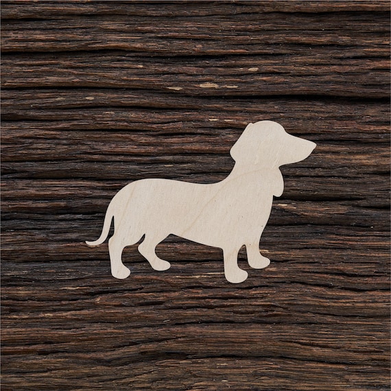 Wooden Dachshund Shape For Crafts And Decoration - Laser Cut - Wiener Dog - Sausage Dog - Dachshund Gift - Dachshund Figurine
