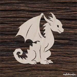 Wooden Dragon For Crafts And Decorations - Wooden Blanks - Craft Blanks - Dragon Keychain - Wooden Dragon Cutout - Dragon Ornament