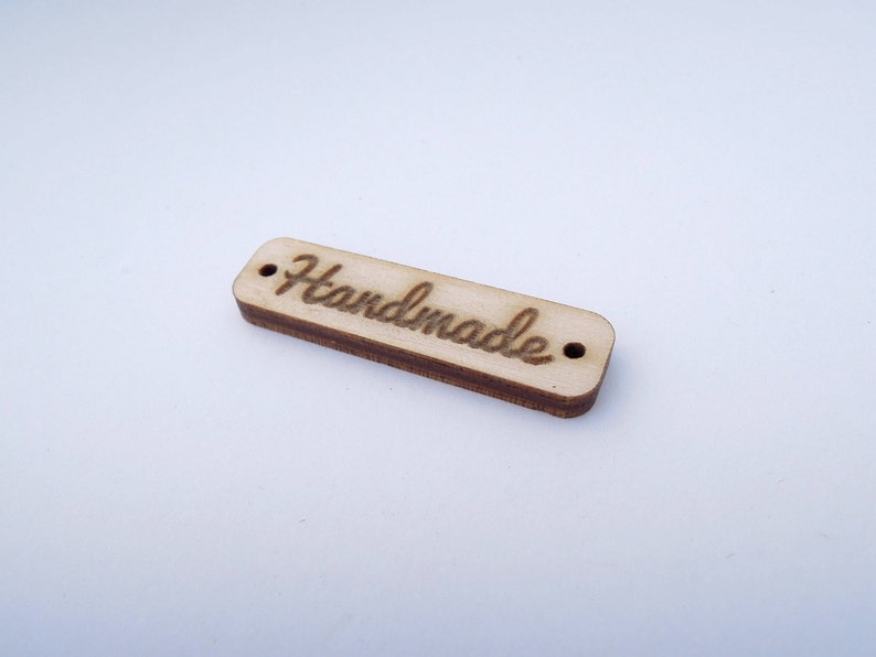 Laser Cut Sewing Labels Product Labels Wooden Tags for Clothing for Crafts Clothing Tags