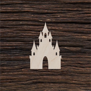 Wooden Castle Shape For Crafts And Decoration - Laser Cut - Castle - Wood Castle - Castle Toy - Princess Castle