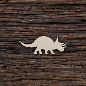 Forme en bois de tricératops pour l’artisanat et la décoration - Découpe au laser - Tricératops Dinosaure - Jurassique - Collier Triceratops - Cadeau Triceratops
