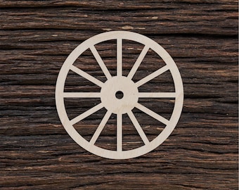 Wooden Wagon Wheel Shape For Crafts And Decoration - Laser Cut - Cart Wheel - Cart Wheels - Cart - Sicilian Cart - Antique Cart Wheels