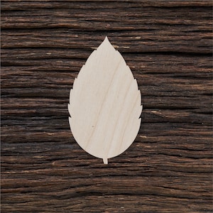 Feuille de bois pour travaux manuels et décorations - Découpe de feuille de bois - Ornement de feuille de bois - Boutons de feuille de bois