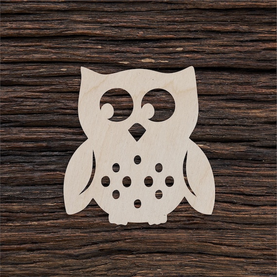 Wooden Cute Baby Owl Shape For Crafts And Decoration - Laser Cut - Owl - Cute Owls - Owl Birthday - Owl Gift