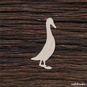 Wooden Duck  For Crafts And Decorations - Wooden Blanks - Craft Blanks - Indian Runner Duck - Duck Figurine - Bird Figurine