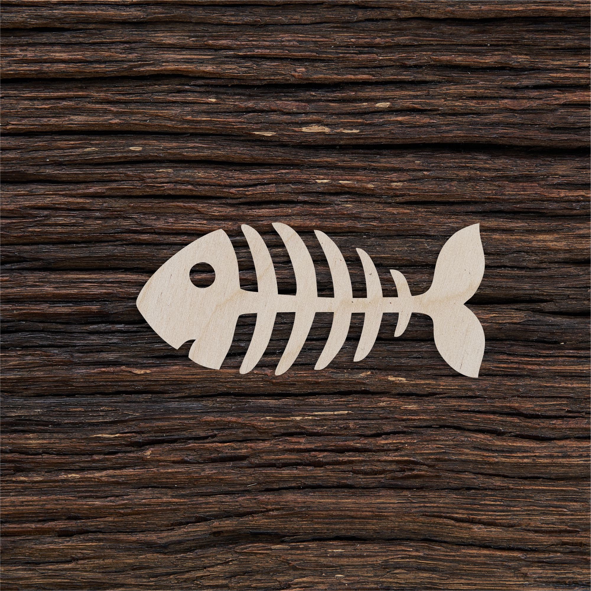 Wooden Fish Skeleton Shape for Crafts and Decoration Laser Cut Fish Bone Fish  Skeleton Charm Fish Necklace Fish Art -  Canada